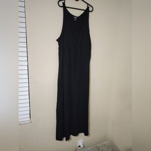 Black Old Navy XXL V Neck And Cinch Waist Maxi Dress